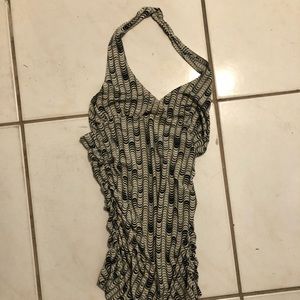 Black & White Halter Tube Dress